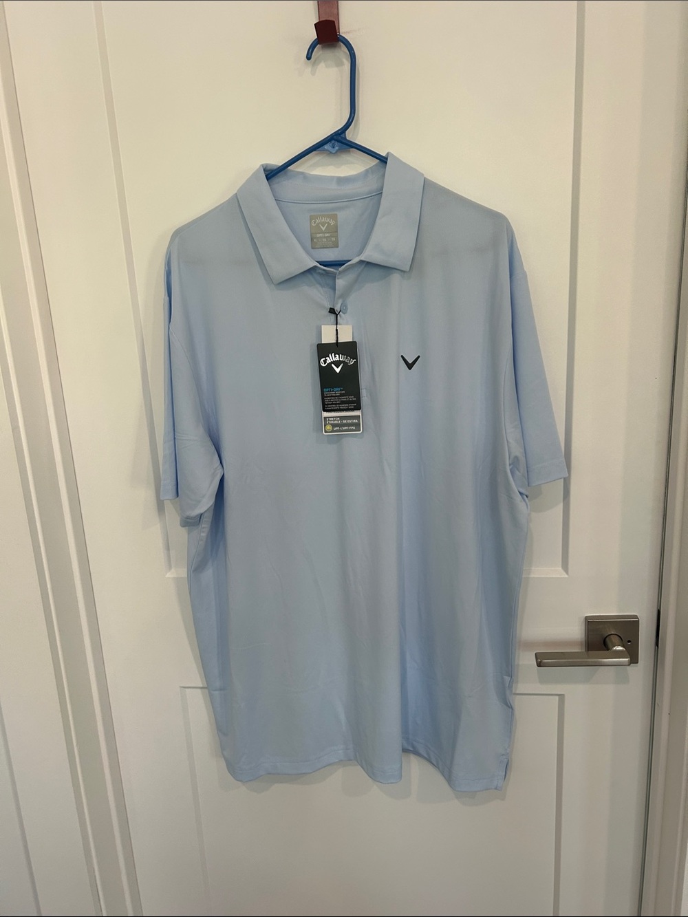 Callaway Light Blue Opti-Dri Men's Golf Polo XL